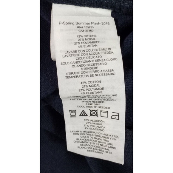 Armani Exchange Black Skinny Pants Elastic Waist Pockets Size 0 - Picture 7 of 7